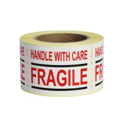 Waarschuwingsetiketten "Handle with care - Fragile"